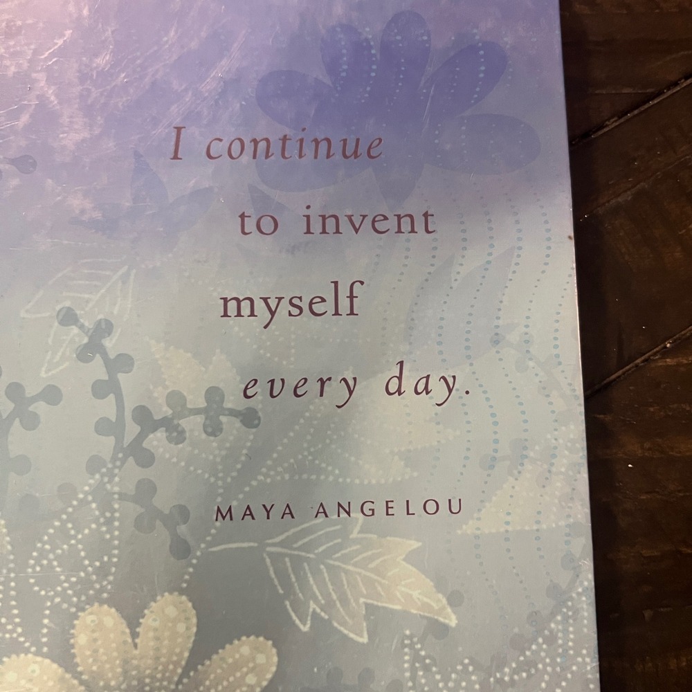 Hallmark Maya Angelou Life Mosaic Lined Journal Hardcover Blue Floral New Sealed
